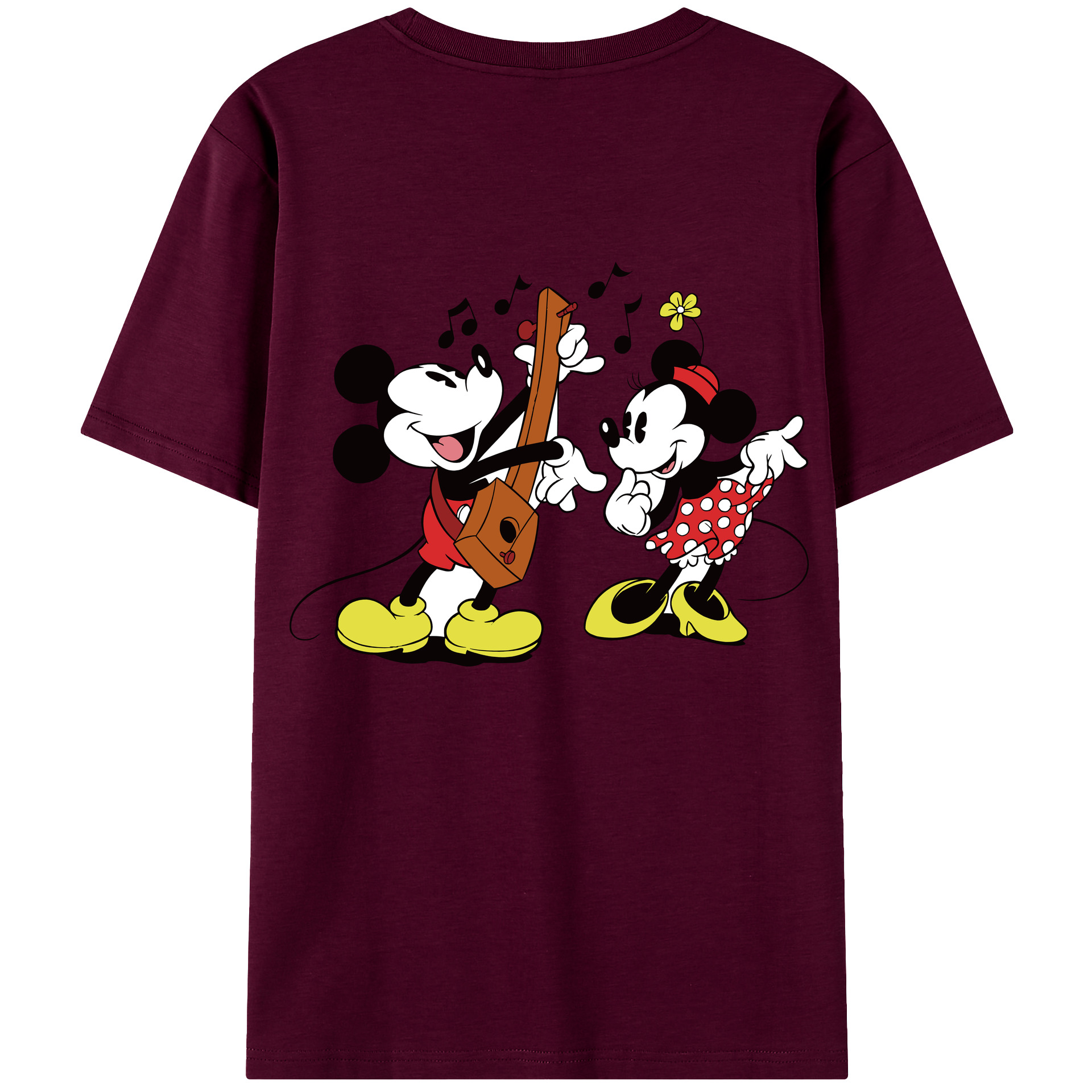（画像用） ミッキーマウス Mickey Mouse レディース半袖Tシャツ(バックプリント)